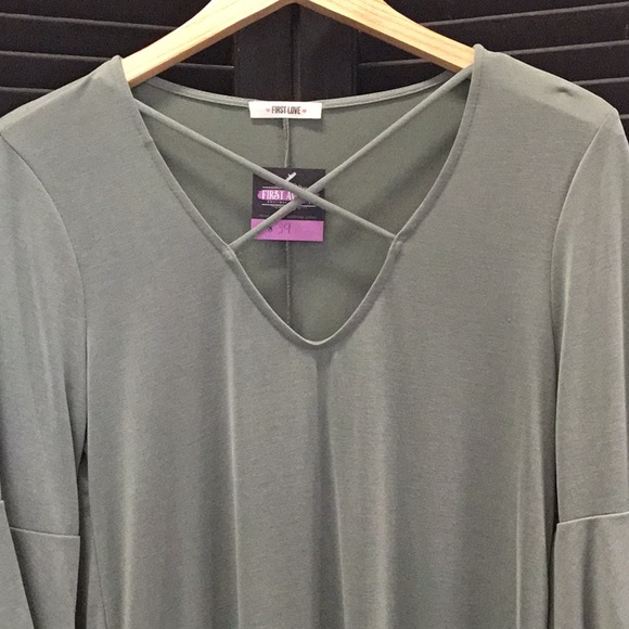 SOLD OUT***First Love NEW Boutique dress knit sage - Picture 4 of 4